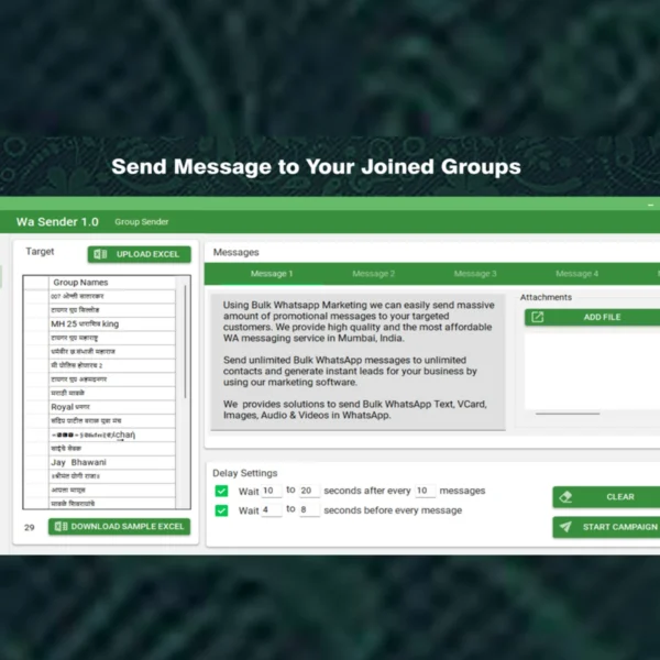 WaSender Bulk WhatsApp Sender + Group Sender + WhatsApp Auto Reply Bot (V3.6.0) - Image 8